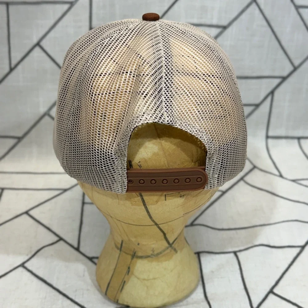 Dirt Pile Creative Company Trucker Hat OSFM Brown Cream Gahlee Snapback Mesh Cap